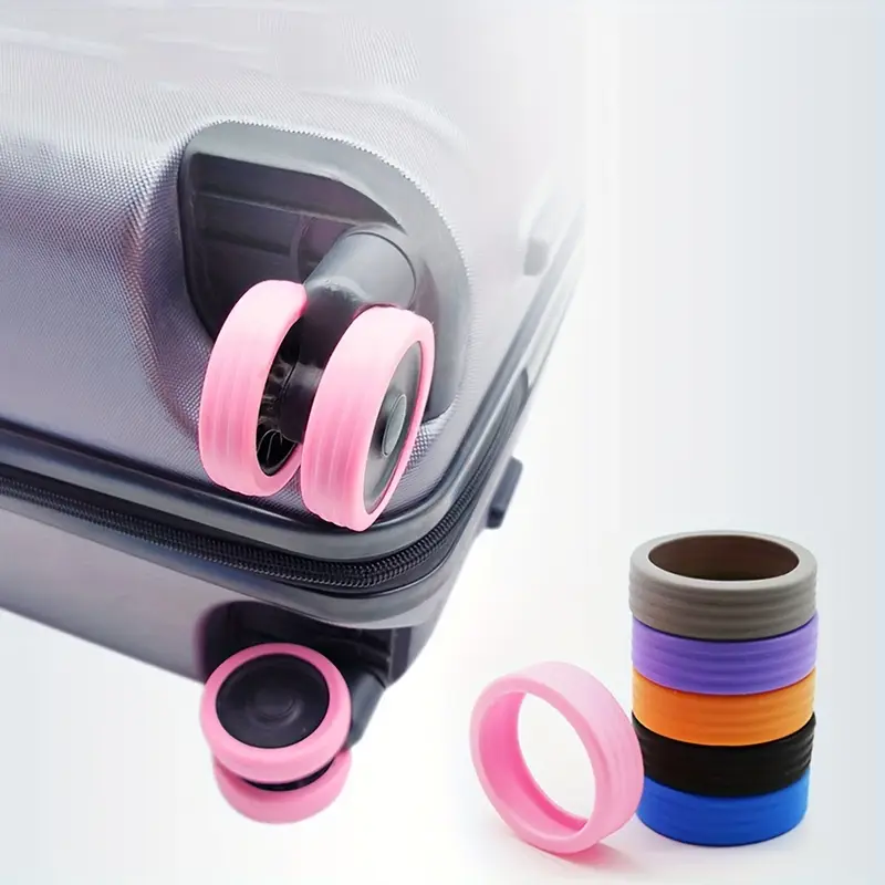 1/8pcs TravelMate Silicone Luggage Wheel Protectors