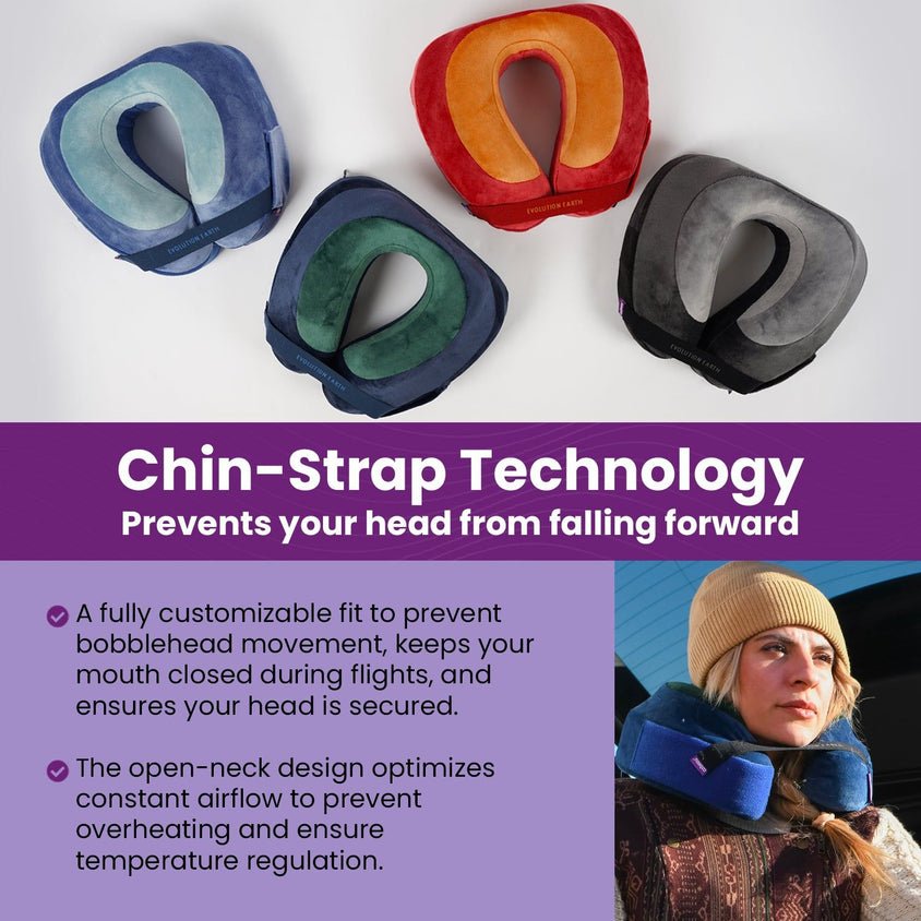 Cabeau Evolution Earth Travel Pillow - Terra Blue/Green - Image 3