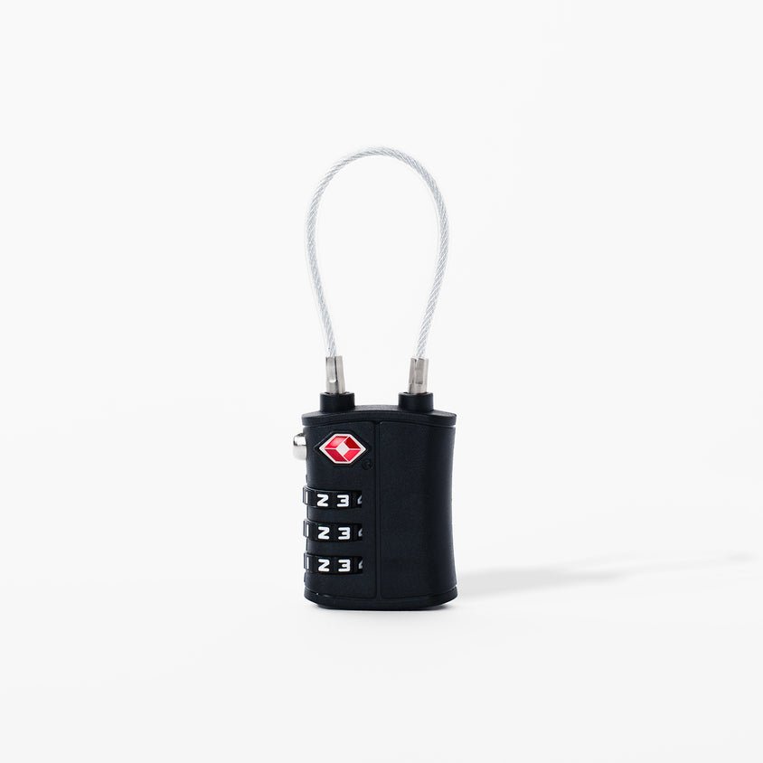 Crossing Ultra-Light TSA 3-Dial Cable Lock - Black - Image 2