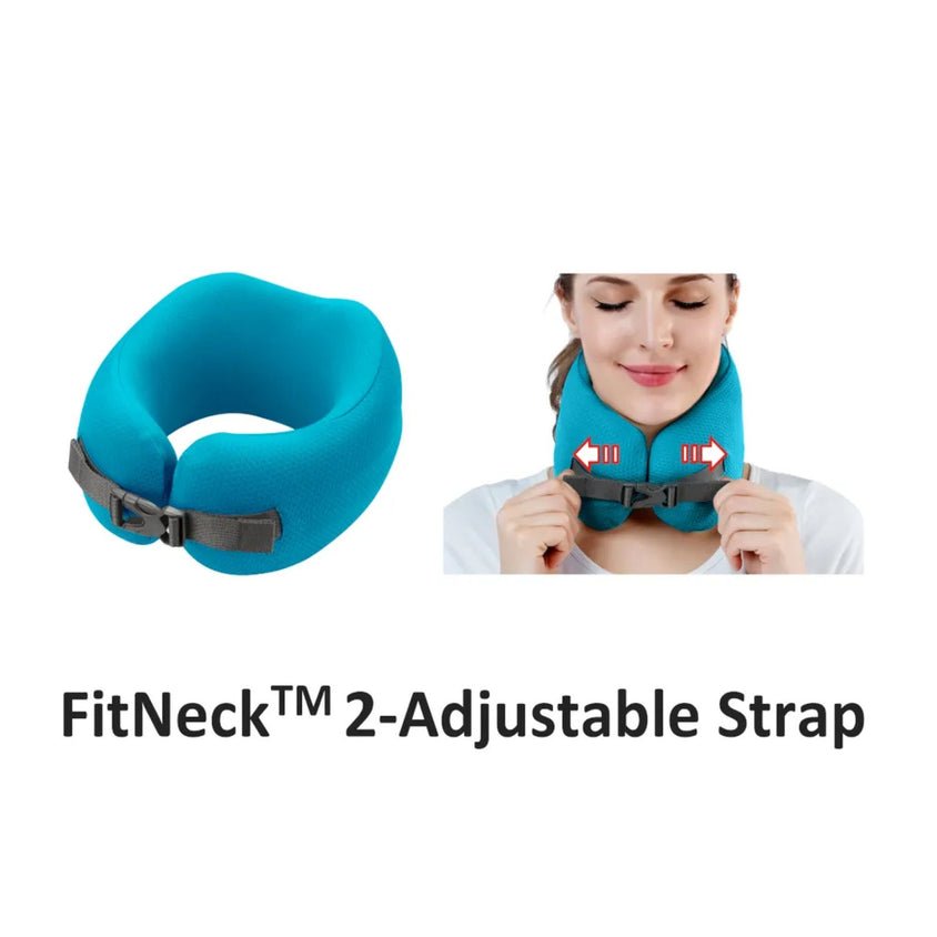 Easynap Foldable Pocket Travel Neck Pillow With Pouch Small - Algiers Blue (Turquoise) - Image 3