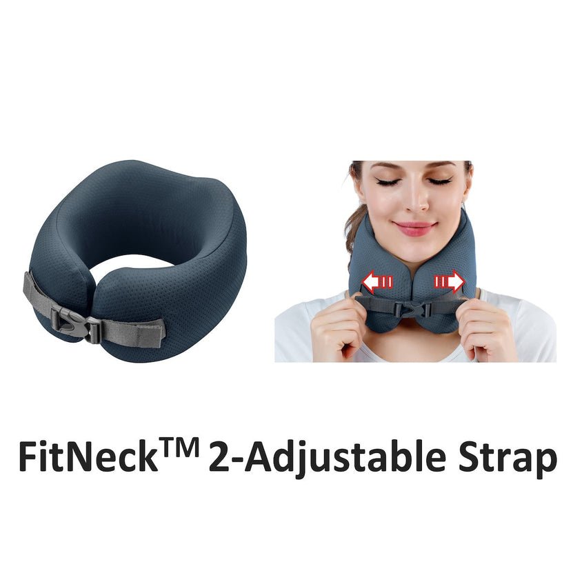 Easynap Foldable Pocket Travel Neck Pillow With Pouch Small - Midnight Navy (Dark Blue) - Image 3