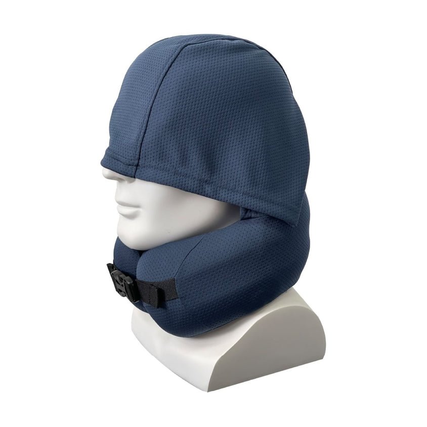 Easynap Travel Hooded Neck Pillow With Pouch - Midnight Navy (Dark Blue) - Image 2