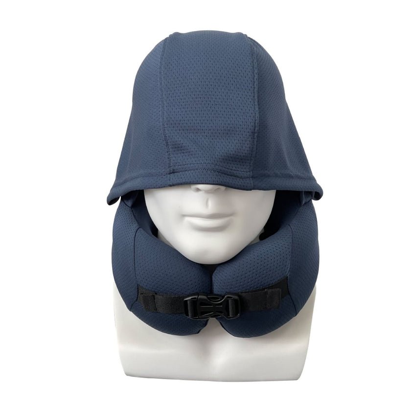 Easynap Travel Hooded Neck Pillow With Pouch - Midnight Navy (Dark Blue) - Image 3