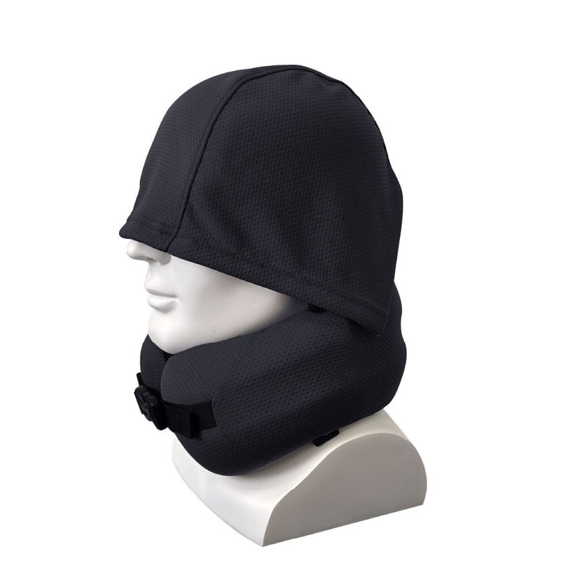 Easynap Travel Hooded Neck Pillow With Pouch - Moonless Night (Black) - Image 2