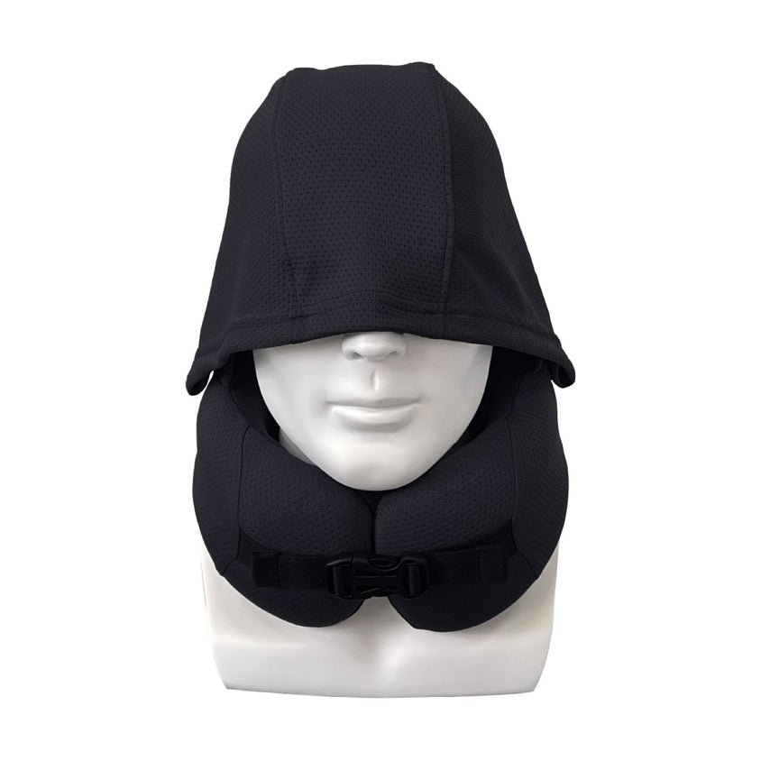 Easynap Travel Hooded Neck Pillow With Pouch - Moonless Night (Black) - Image 3