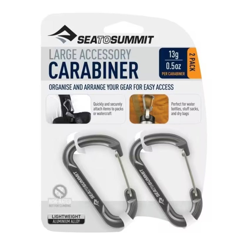 Sea To Summit Large Accessory Carabiner Set 2pcs (Titanium)