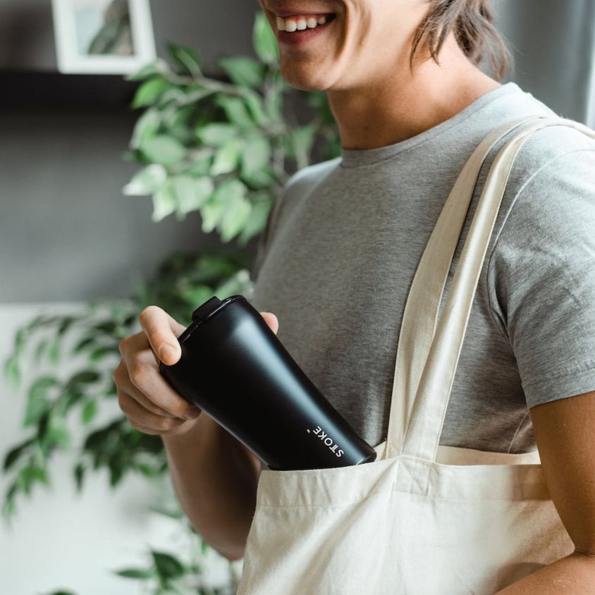 STTOKE Limited Edition Leakproof Ceramic Insulated Cup 16oz - Slated Grey - Image 4