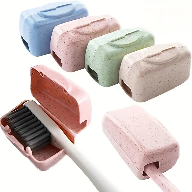 4Pcs Toothbrush Head Cover Caps Portable Tooth Brush Holder Protector Case For Travel Outdoor Camping Bathroom Organizer